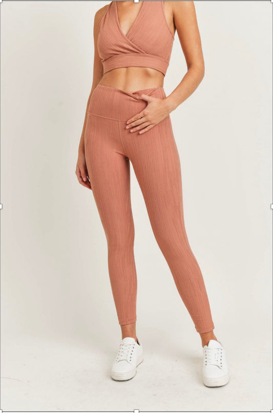 Textured Lines Highwaist Leggings