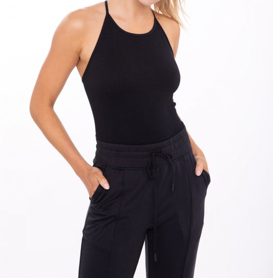 X Back Ribbed Bodysuit