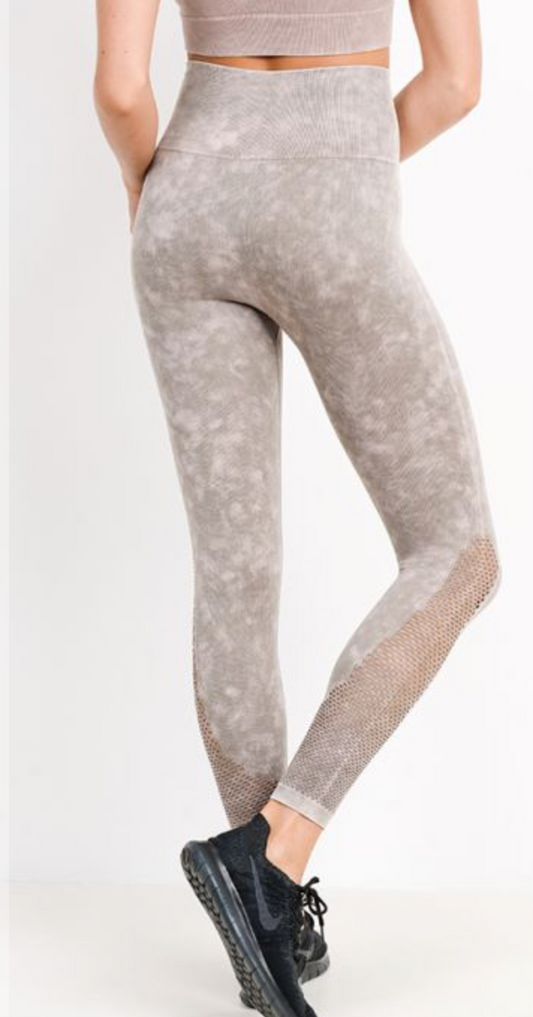 Highwaist Mineral Wash Seamless Leggings
